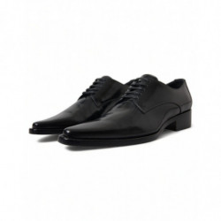 Scarpe basse formali stringate in pelle nera - EU38/US7.5