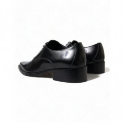 Scarpe basse formali stringate in pelle nera - EU38/US7.5