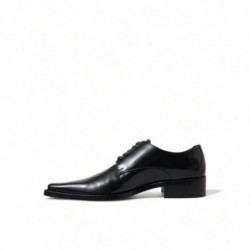 Scarpe basse formali stringate in pelle nera - EU38/US7.5