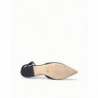 Scarpe basse con cinturino in cristallo in pelle nera - EU36.5/US6