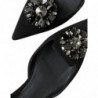 Scarpe basse con cinturino in cristallo in pelle nera - EU36.5/US6
