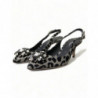 Scarpe décolleté cinturino cristallo leopardato argento - EU37/US6.5
