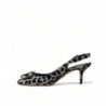 Scarpe décolleté cinturino cristallo leopardato argento - EU37/US6.5