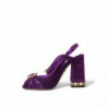 Scarpe sandali cinturino alla caviglia cristallo viola - EU39/US8.5