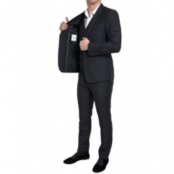 Abito MARTINI monopetto nero 3 pezzi - IT48 - M