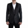 Abito monopetto 2 pezzi jacquard nero - IT52 - L