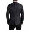 Abito monopetto 2 pezzi jacquard nero - IT52 - L