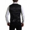 Abito monopetto 2 pezzi jacquard nero - IT52 - L