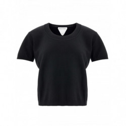 Top nero a maniche corte in...