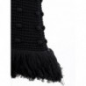 Abito nero lavorato a maglia con dettagli pompon - M