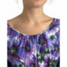 Abito a trapezio in cotone elasticizzato viola anemone - IT44 - L