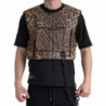 Abbigliamento sportivo senza maniche seta leopardata marrone - IT48