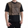 Abbigliamento sportivo senza maniche seta leopardata marrone - IT46