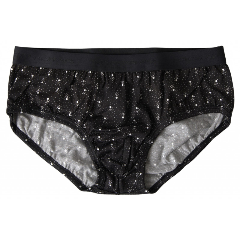 Intimo slip Brandon in cotone punteggiato nero - IT3 - XS