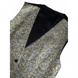 Gilet jacquard floreale Gilet formale dorato - IT48 - M