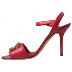 Sandali tacco spillo cinturino alla caviglia rosso - EU38/US7.5