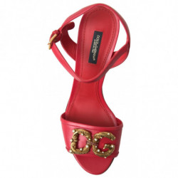 Sandali tacco spillo cinturino alla caviglia rosso - EU38/US7.5