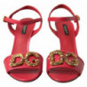 Sandali tacco spillo cinturino alla caviglia rosso - EU38/US7.5
