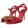 Sandali tacco spillo cinturino alla caviglia rosso - EU38/US7.5
