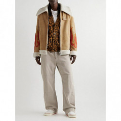 Giacca in pelle beige - M