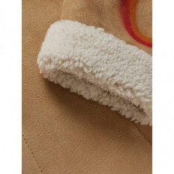 Giacca in pelle beige - L