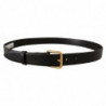 Fibbia logo metallo dorato pelle vitello nera marrone - 90 CM / 36