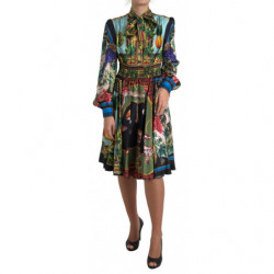 Abito con colletto Ascot a...