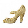 Décolleté Mary Janes in cristallo floreale dorato - EU36/US5.5