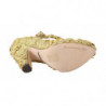 Décolleté Mary Janes in cristallo floreale dorato - EU36/US5.5