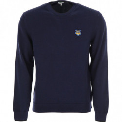 Maglione in cotone blu - L
