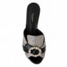 Scarpe sandali con cristalli in pelle esotica grigia nera - EU37.5/US7