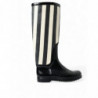 Scarpe con stivali piatti alti al ginocchio in gomma nera - EU35/US4.5