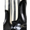 Scarpe con stivali piatti alti al ginocchio in gomma nera - EU35/US4.5