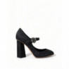 Scarpe décolleté Mary Jane con tacco in broccato nero - EU36.5/US6
