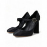 Scarpe décolleté Mary Jane con tacco in broccato nero - EU36.5/US6