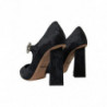Scarpe décolleté Mary Jane con tacco in broccato nero - EU36.5/US6