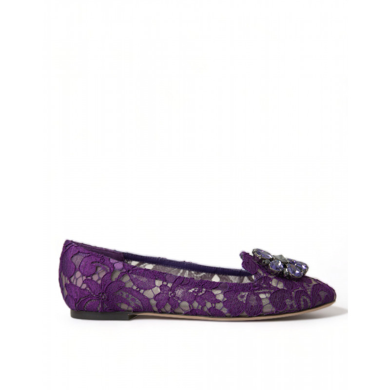 Scarpe basse Vally Taormina con cristalli di pizzo viola - EU37/US6.5