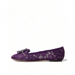 Scarpe basse Vally Taormina con cristalli di pizzo viola - EU37/US6.5