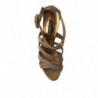 Sandali con tacco e cinturino in cristallo color bronzo - EU40/US9.5
