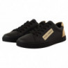 Scarpe da ginnastica basse in pelle nera dorata - EU37/US6.5