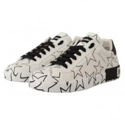 Scarpe da ginnastica basse con stelle in pelle bianca - EU40.5/US7.5