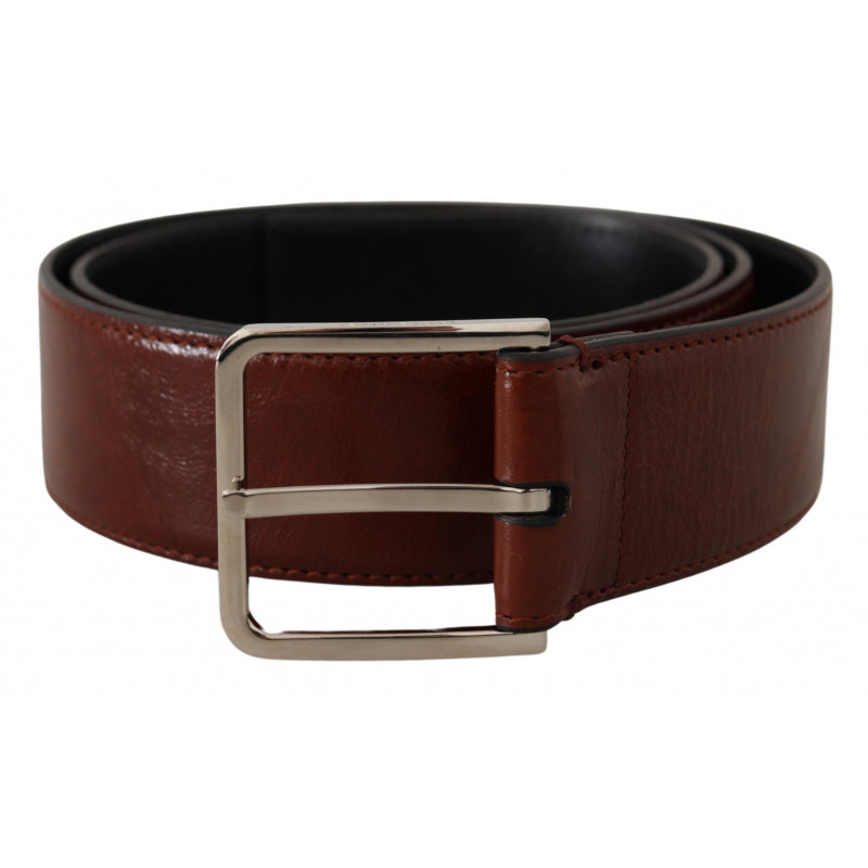 Cintura fibbia vita logo pelle verniciata vitello bordeaux - 85 CM