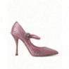 Scarpe décolleté con tacco in cristallo rosa strass - EU40.5/US10