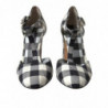 Scarpe Mary Janes in broccato a quadretti bianchi e neri - EU40/US9.5