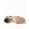 Scarpe Mary Janes in broccato a quadretti bianchi e neri - EU40/US9.5