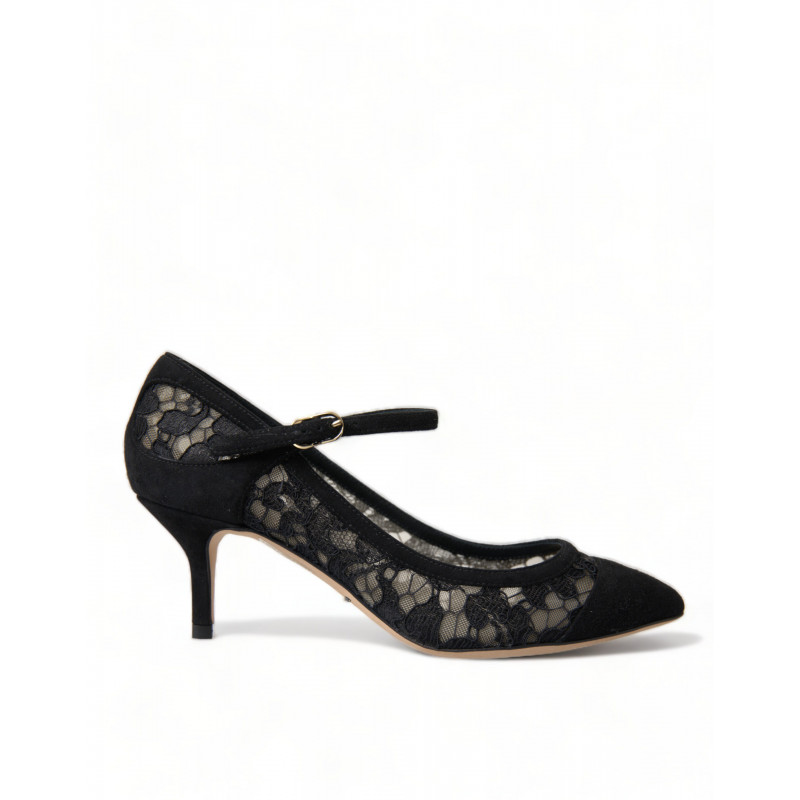 Décolleté in pizzo Taormina in viscosa nera - EU34/US3.5