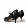 Décolleté in pizzo Taormina in viscosa nera - EU34/US3.5