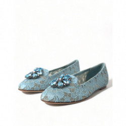Scarpe basse con cristalli di pizzo Blu Vally Taormina - EU37/US6.5