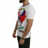 T-shirt Super Power Pig in cotone bianco - IT44 - XS