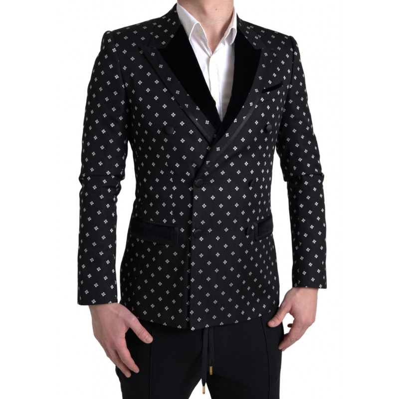 Blazer doppiopetto nero slim fit - IT46 - S